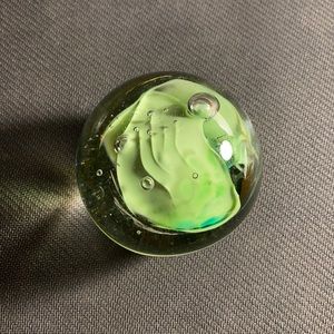 Unique one of a kind art glass paperweight